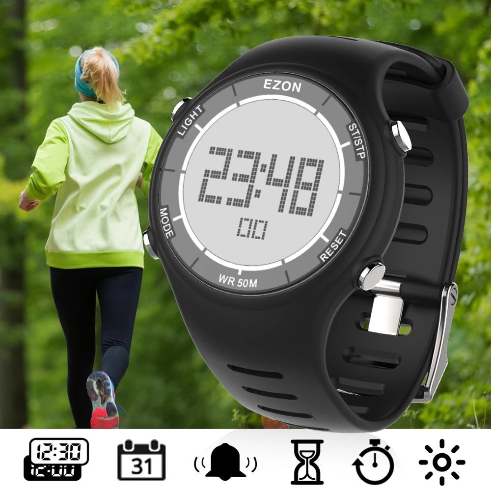 Digital Timer Countdown - EZON Orologio sportivo digitale da donna