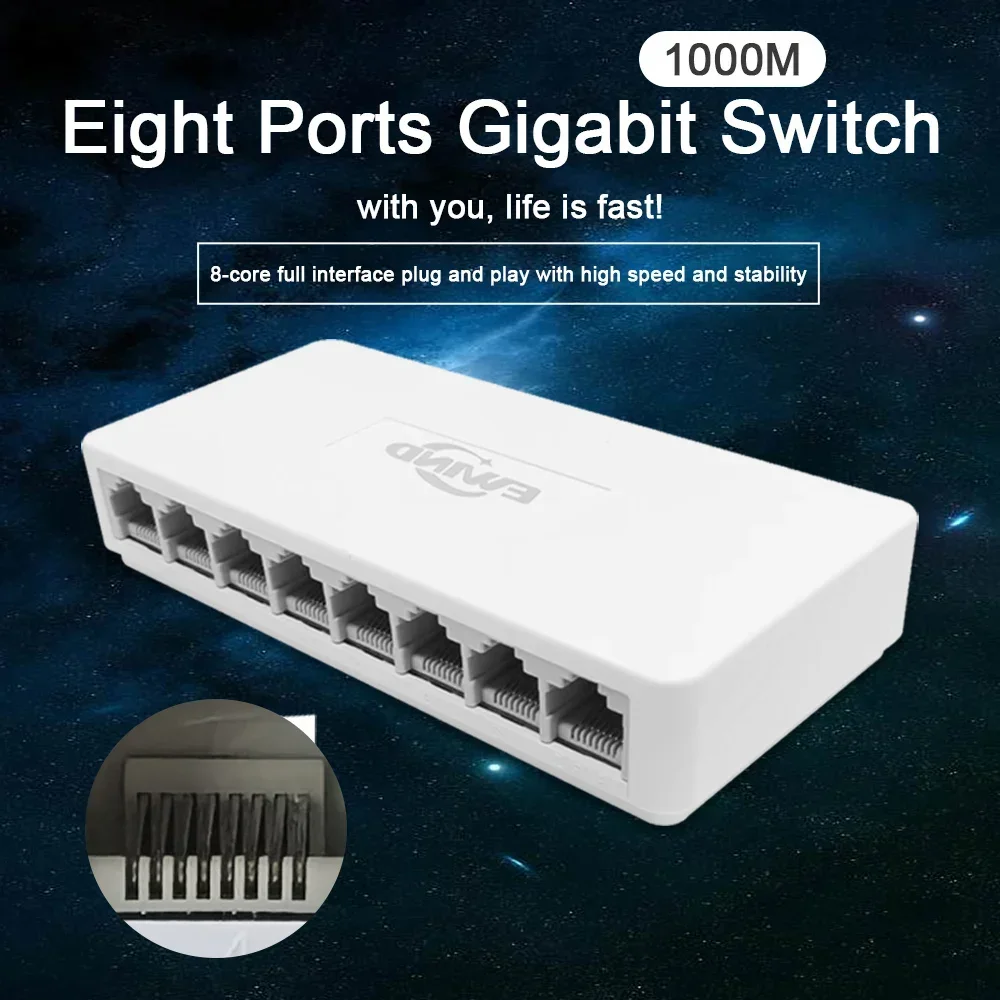 Ethernet Switch 8 Port - Nuovo switch Ethernet 10/100/1000Mbps 8 porte