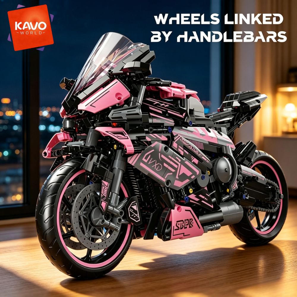 High Tech Office Room - KAVOWORLD Modellino Moto in Blocchi da
