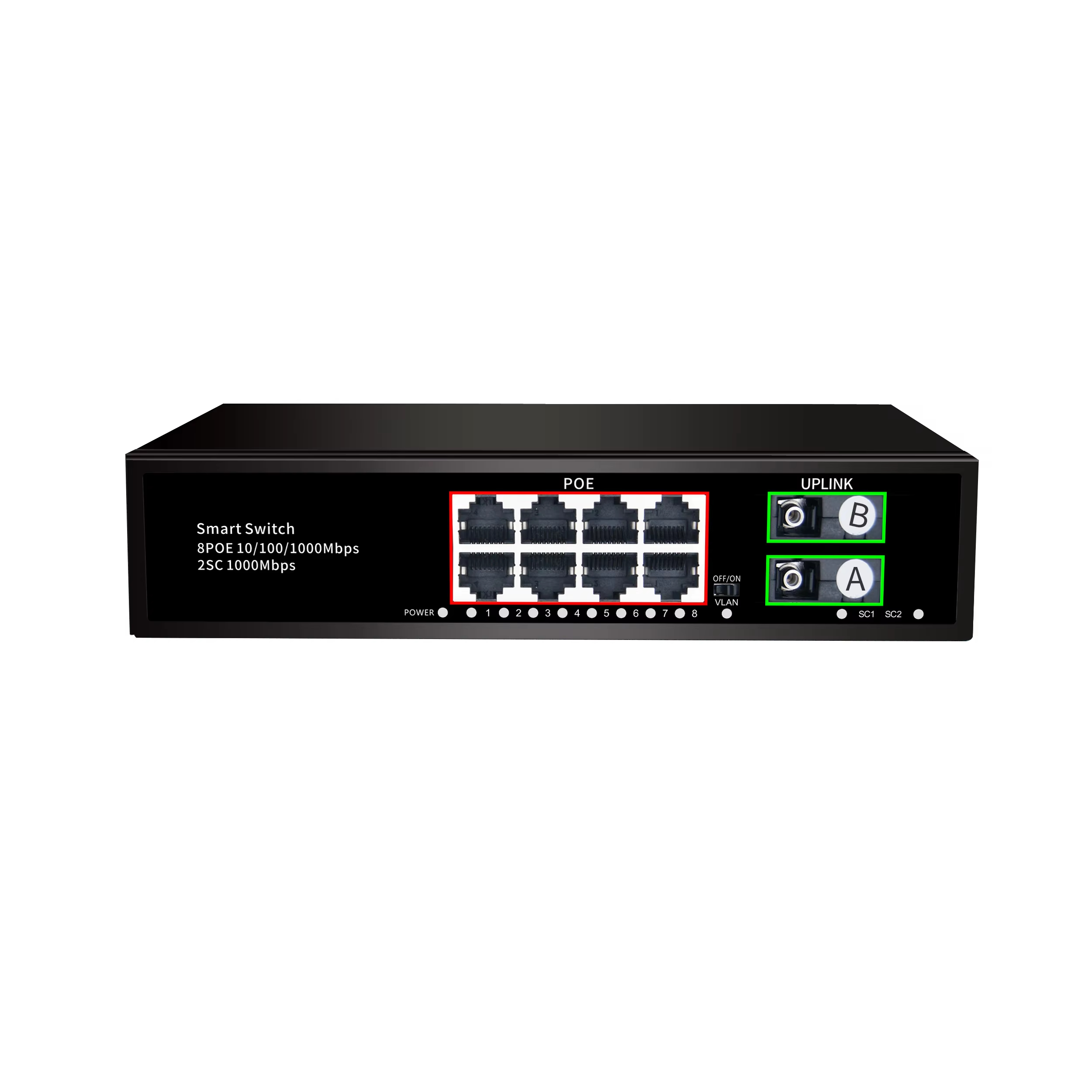 Ethernet Switch 8 Port - Switch con porta POE Gigabit Ethernet