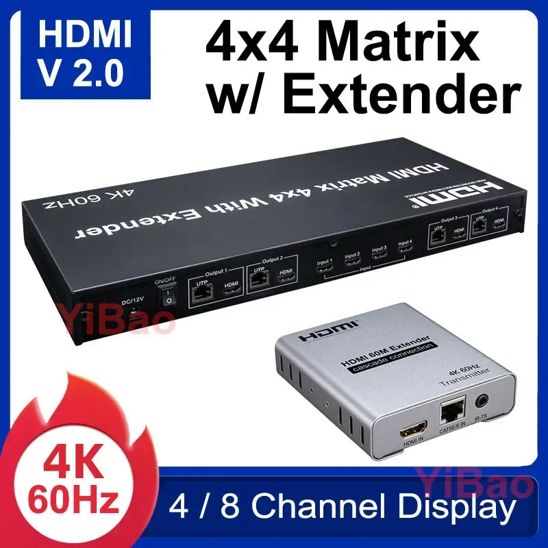 Matrice HDMI 2.0 4x4 4K 60Hz c - Ethernet Switch 8 Port recensione e prezzo